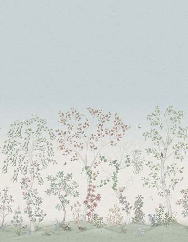 Mural drzewa Cole & Son Seasonal Woods 120/6018 The Gardens (zestaw 2 rolek)