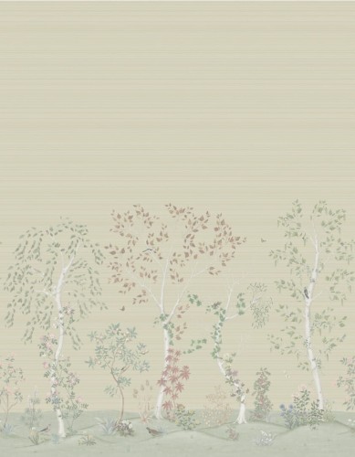 Mural drzewa Sizal Cole & Son Seasonal Woods Grasscloth 120/6019G The Gardens (zestaw 2 rolek)