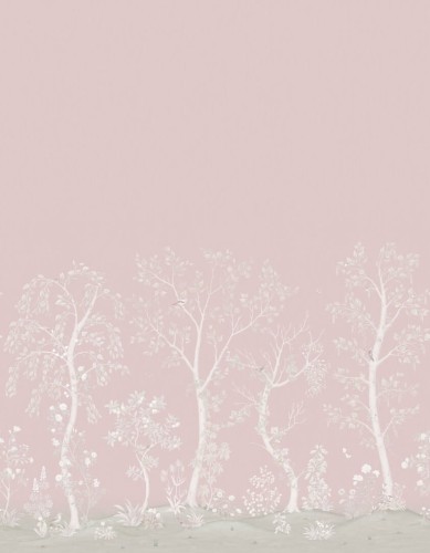 Mural drzewa Cole & Son Seasonal Woods Pearl 120/6022M The Gardens (zestaw 2 rolek)