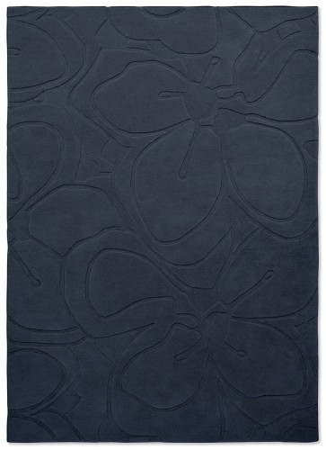 Granatowy dywan w kwiaty ROMANTIC MAGNOLIA DARK BLUE 162708