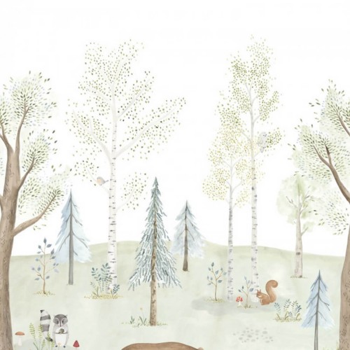 Mural las z niedźwiedziami Casadeco OUAT 88227303 M The Enchanted Forest With Bear Once Upon A Time
