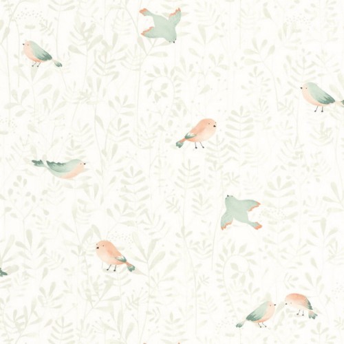 Tapeta ptaszki Casadeco OUAT 88317088 Flying Bird Once Upon A Time