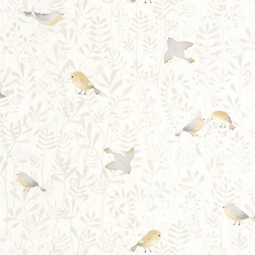 Tapeta ptaszki Casadeco OUAT 88319021 Flying Bird Once Upon A Time