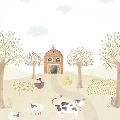 Mural farma z krowami Casadeco OUAT 88337003 M The Farm Adventures With Cow Once Upon A Time