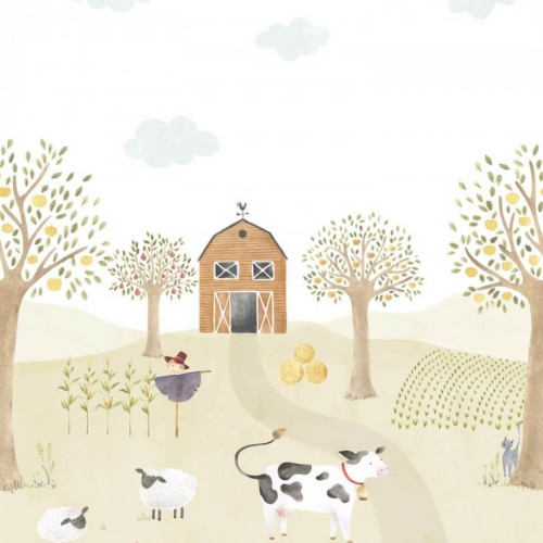 Mural farma z krowami Casadeco OUAT 88337004 L The Farm Adventures With Cow Once Upon A Time
