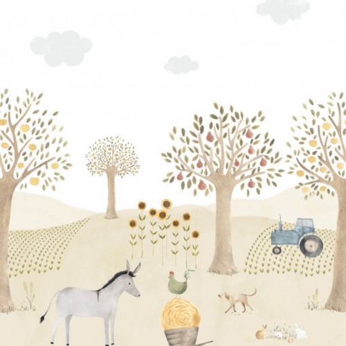 Mural farma z osiołkiem Casadeco OUAT 88347105 S The Farm Adventures With Donkey Once Upon A Time