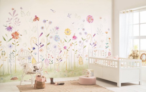 Mural polne kwiaty i zwierzęta Casadeco OUAT 88557811 M The Garden Small World Full Once Upon A Time