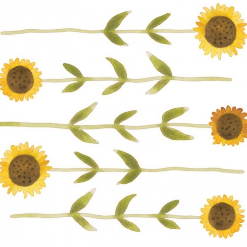 Dekoracje ścienne słoneczniki Casadeco OUAT 88602764 Sunflower Once Upon A Time