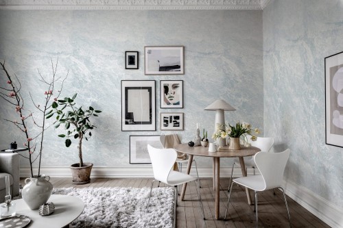 Fototapeta wzburzone fale Rebel Walls R19306 Breeze Ice Blue Imperfections