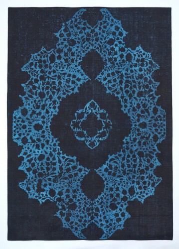 Dywan ornament niebieski Carpet Decor ORNAMENT BLUE Magic Home Print
