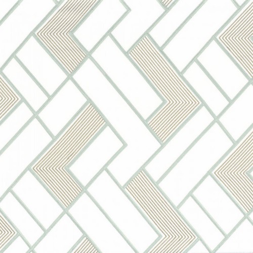 Tkanina dekoracyjna z geometrycznym wzorem Camengo 44200214 Maui Oasis