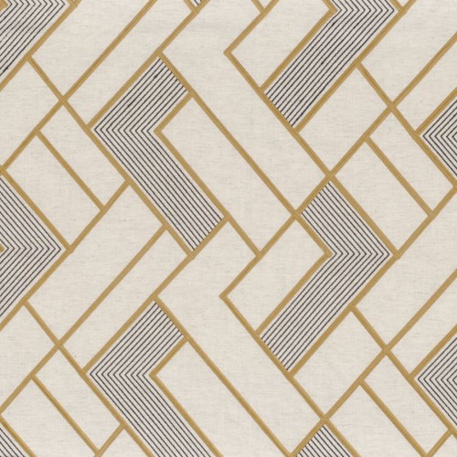 Tkanina dekoracyjna z geometrycznym wzorem Camengo 44200587 Maui Oasis