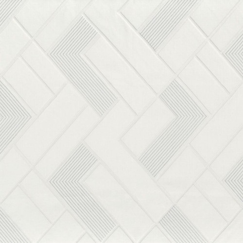 Tkanina dekoracyjna z geometrycznym wzorem Camengo 44480139 Maui Reflet Oasis