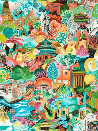Tapeta w orientalnym stylu Harlequin 112919 Journey of Discovery Colour III