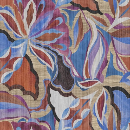 Tapeta tekstylna w tropikalne kwiaty Arte Myriad 24102 Tangram Essentials