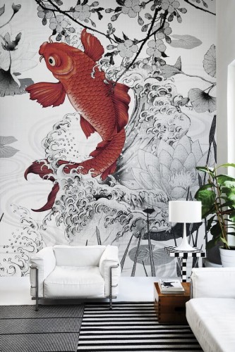 Fototapeta ryba koi London Art 17018-05 Koi Exclusive Wallpaper 2022 Iconic Re-Edition