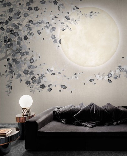 Fototapeta księżyc i kwiaty London Art Geta KMN15 E Tale Books: Kimono