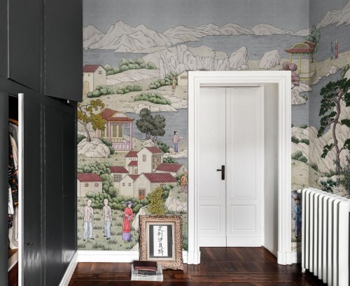 Fototapeta japońskie scenki rodzajowe London Art Okobo KMN17 D Tale Books: Kimono