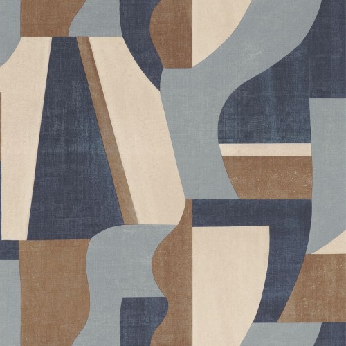 Tapeta geometryczna retro Casamance 76002038 Gino Mouvements