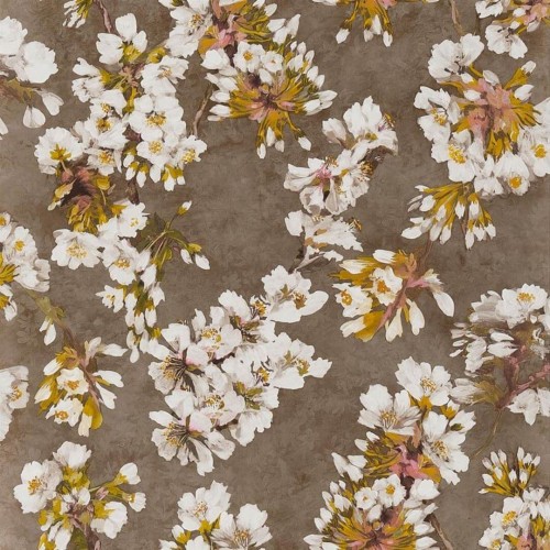 Tapeta kwiaty kwitnącej wiśni Designers Guild PDG1148/03 Fleur D'Assam Copper Porcelaine De Chine