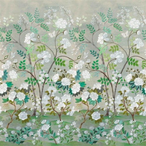 Mural w stylu chinoiserie Designers Guild PDG1152/01 Fleur Orientale Porcelaine De Chine