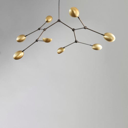 Nowoczesna lampa wisząca złota 110049 Drop Chandelier Brass Lighting 101 Copenhagen