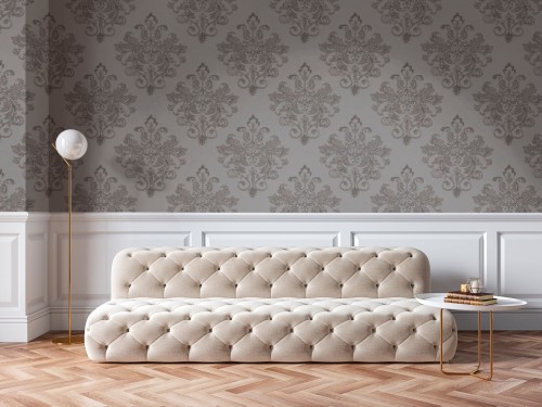 Fototapeta ornament Rebel Walls R19403 Baroque Pearl Beige Lars Wallin