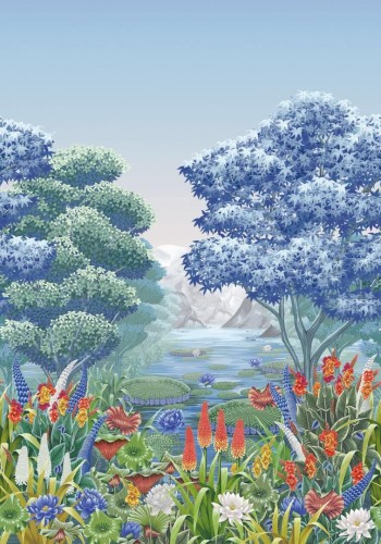 Mural roślinny krajobraz Osborne & Little W7810-01 Elysium Mural Rhapsody