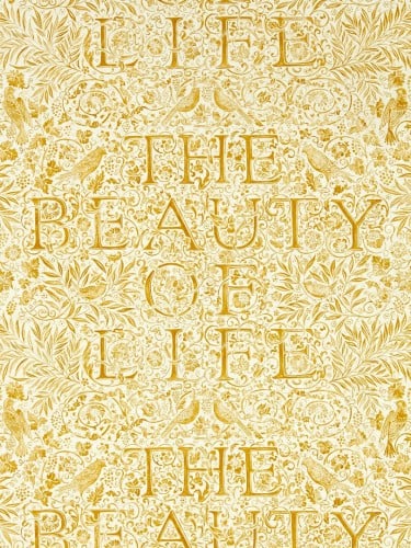 Tapeta botaniczna z napisami Morris & Co. 217191 The Beauty Of Life Emery Walker's House