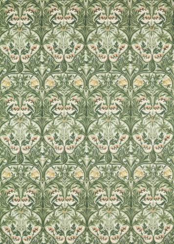 Tkanina ze wzorem roślinnego ornamentu Morris & Co. 227036 Bluebell Emery Walker's England
