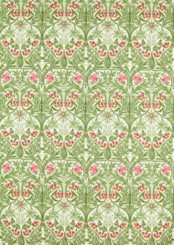 Tkanina ze wzorem roślinnego ornamentu Morris & Co. 227038 Bluebell Emery Walker's England
