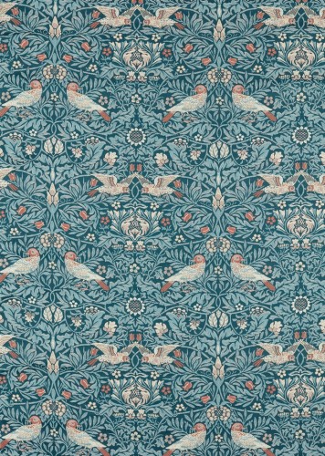 Tkanina haftowana botaniczna Morris & Co. 237312 Bird Tapestry Emery Walker's England