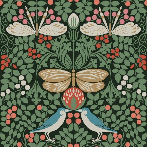 Tapeta botaniczny ogród York Wallcoverings AC9161 Butterfly Garden Art & Crafts