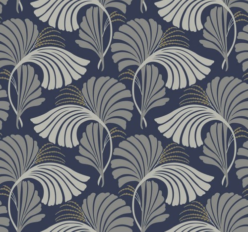 Tapeta liście York Wallcoverings DT5133 Dancing Leaves After Eight