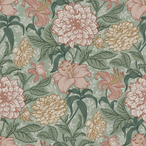Tapeta florystyczna vintage Esta Home 139378 Vintage Flowers