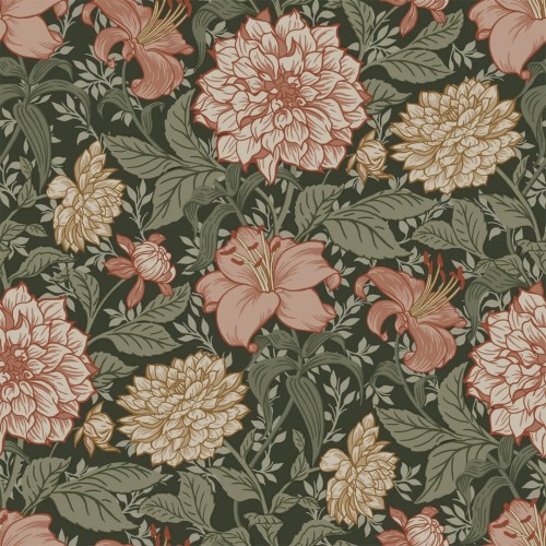 Tapeta florystyczna vintage Esta Home 139381 Vintage Flowers
