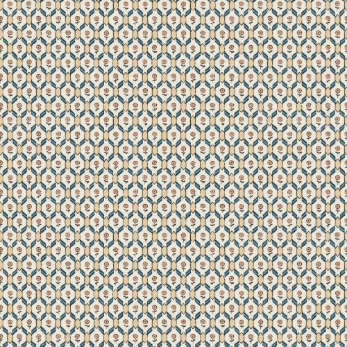 Tapeta geometryczna vintage Sandberg S10242 Hugo Terracotta Le Village
