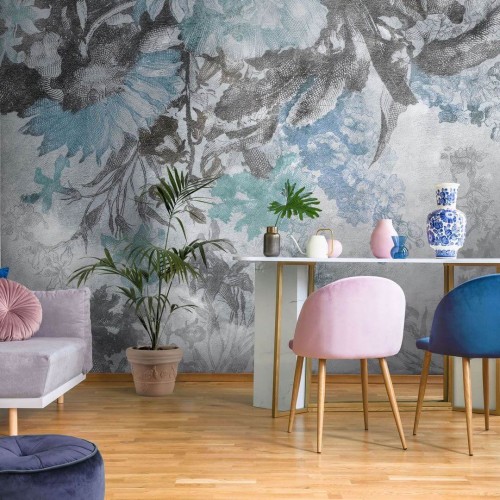 Fototapeta kwiaty i beton WallArt Anemone