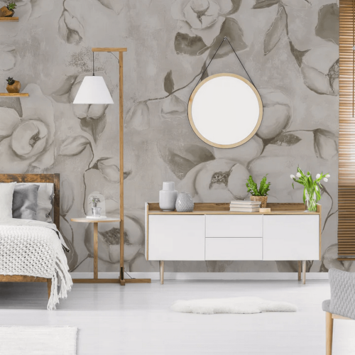 Fototapeta kwiaty bawełny WallArt Kotone Beige