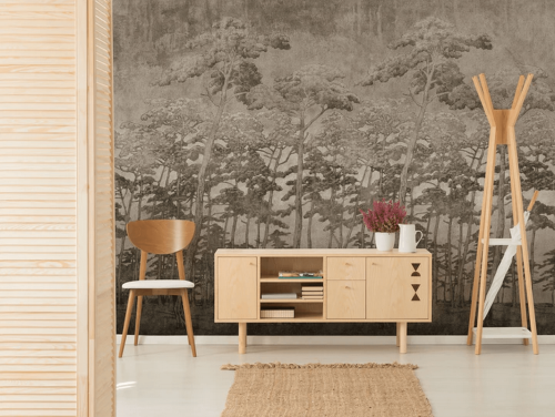 Fototapeta sosnowy las WallArt Secret Forest Beige