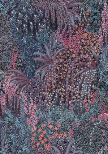 Tkanina z botanicznym wzorem Cole & Son Cascade Linen Union Violet  F121/3014 The Gardens Vol. II