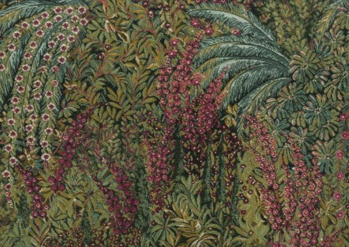 Tkanina z botanicznym wzorem Cole & Son Cascade Jacquard Leaf Green  F121/4020 The Gardens Vol. II