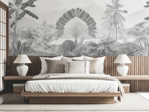 Mural dżungla PaperMint AMAZONIA Grisaille R003 Les Essentiels