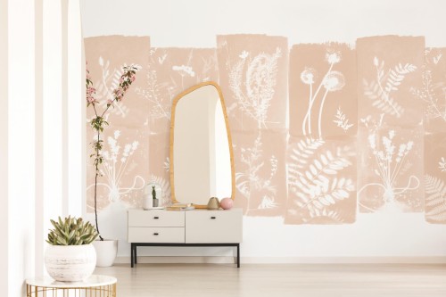Mural zielnik kwiatów polnych PaperMint CYANOTYPES FLEURS DES CHAMPS Beige Solaire R016 Les Essentiels