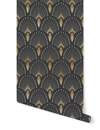 Tapeta art-deco Papermint 1925 Gris Antracite 122 Classics