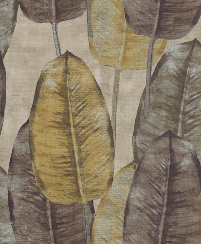 Tapeta duże liście tropikalne Decoprint TA25082 Rubbertree Thaiti