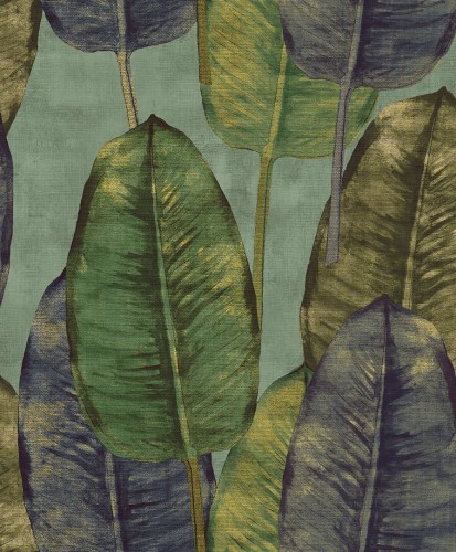 Tapeta duże liście tropikalne Decoprint TA25083 Rubbertree Thaiti