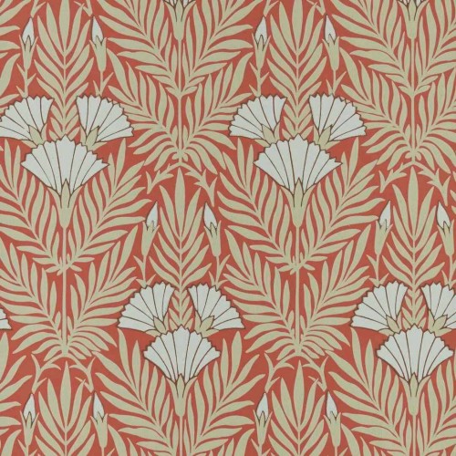 Tapeta kwiaty i liście 1838 Wallcoverings 2311-171-02 Floral Fanfare Coral V&A Decorative Papers