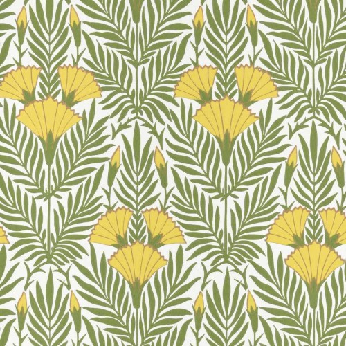 Tapeta kwiaty i liście 1838 Wallcoverings 2311-171-01 Floral Fanfare Vivid Yellow V&A Decorative Papers