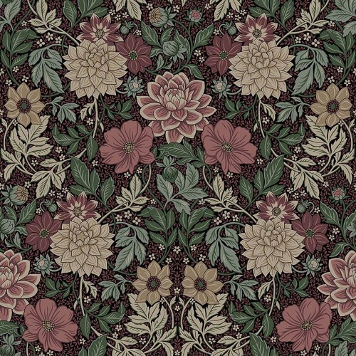 Tapeta Kwiaty Vintage Boras 7694 Dahlia Garden Falsterbo III